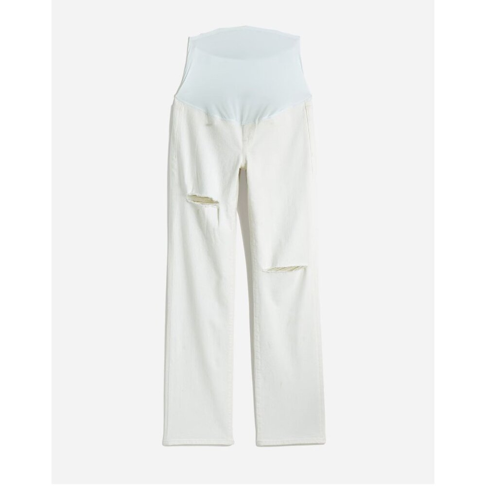 Madewell The Maternity Over-the-Belly '90s Straight Jean Tile White Size 26 NWT